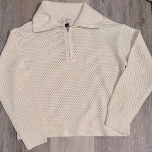 Universal thread Cream Zippered Women's Sweater small
